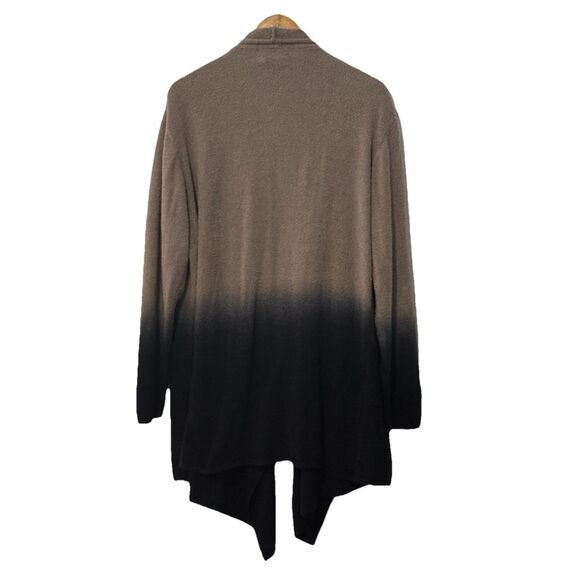 Barefoot Dreams Bamboo Chic Lite Ombre Open Front Cardigan Gray Taupe Size 2X - Picture 3 of 7